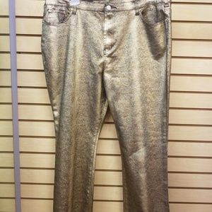 Metallic Gold Jeans 20W Tall